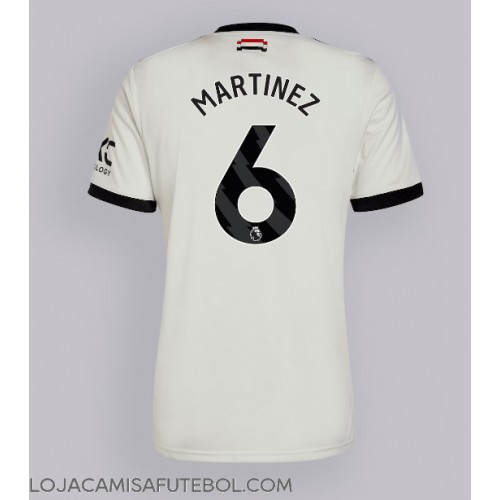 Camisa de Futebol Manchester United Lisandro Martinez #6 Equipamento Alternativo 2024-25 Manga Curta